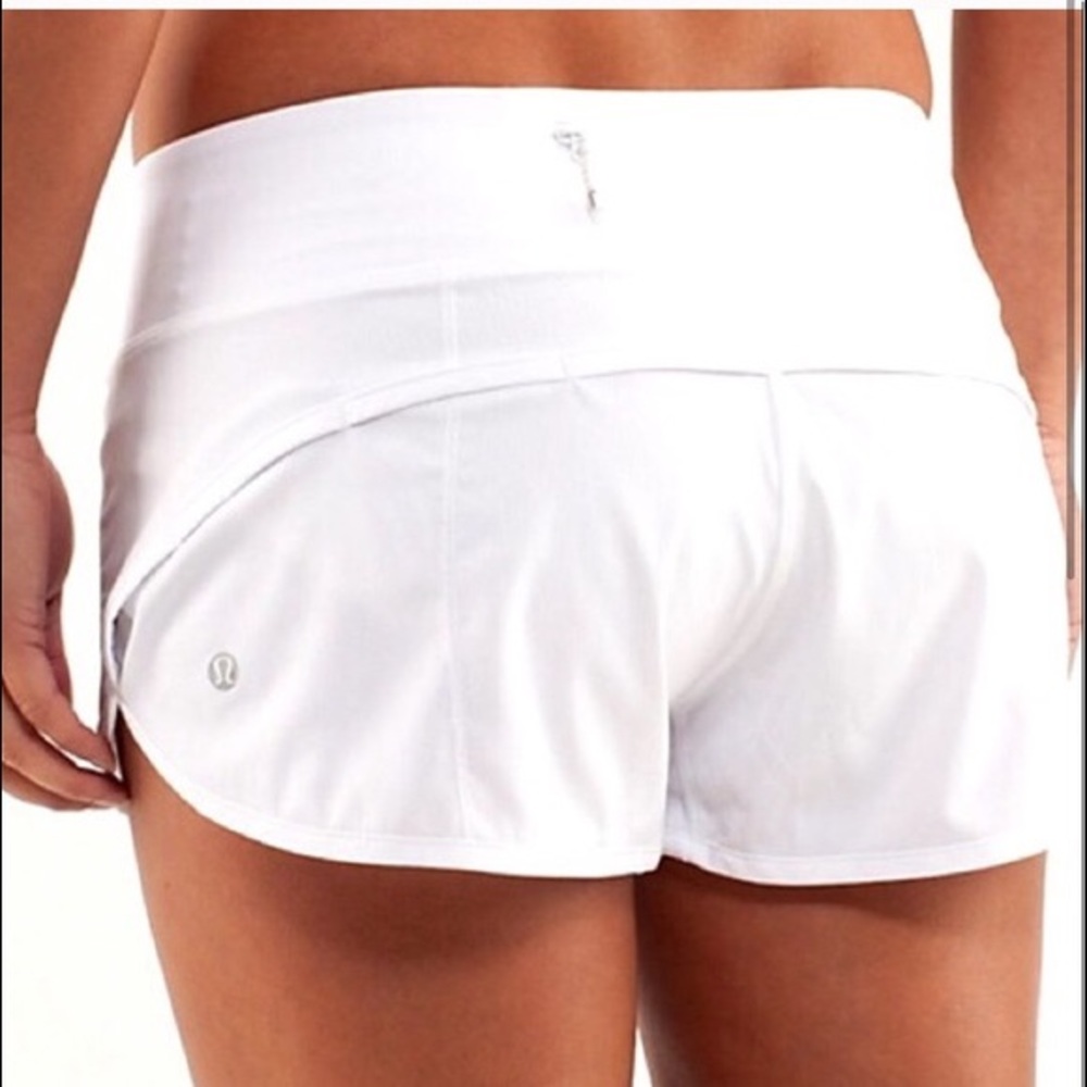White Lululemon shorts